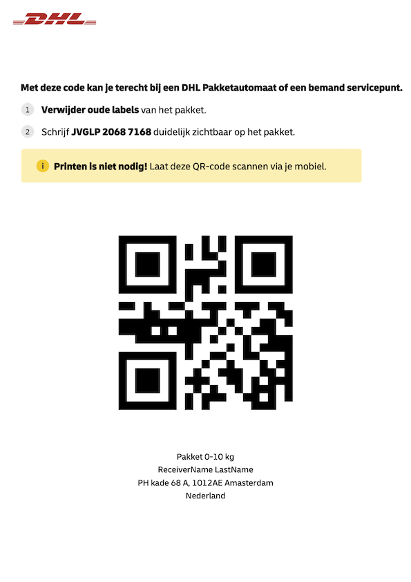 printless label
